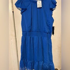 Button Back Flutter Sleeved Dress